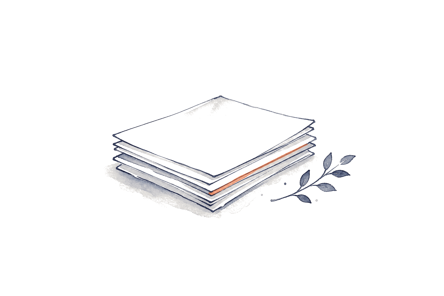 Scattered records resolving into one ordered stack